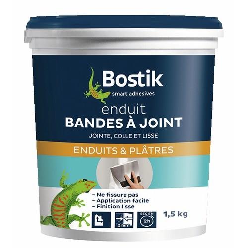ENDUIT BANDES À JOINT - POUR PLAQUES DE PLÂTRE - COLLAGE ET LISSAGE - 5 KG BOSTIK