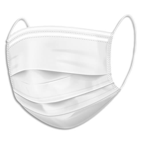 Boîte de 50 masques chirurgicaux jetables 3 plis type IIR - Fabriqué en France - Coloris blanc_0
