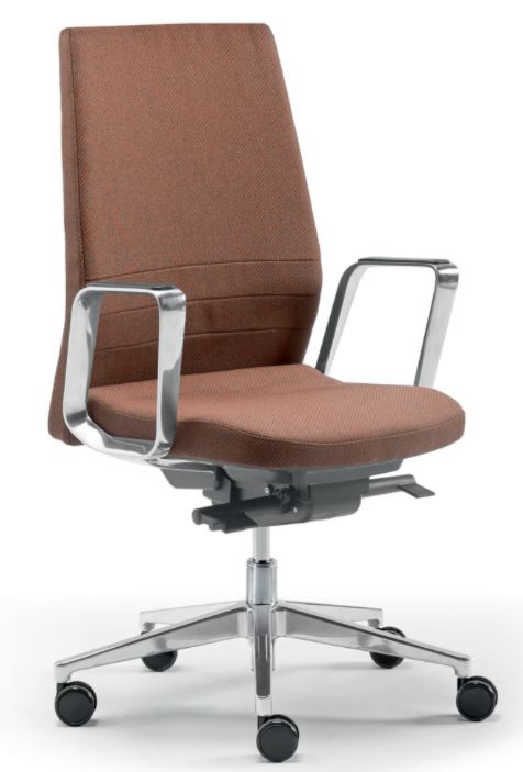 Fauteuil de direction Sokoa Eden 02 - mécanisme synchro plus - sans têtière - base métal alu poli_0