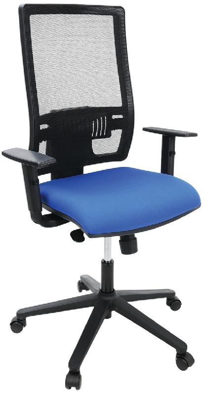 FAUTEUIL OFFICE DOSSIER RÉSILLE ASSISE TISSU COLORIS BLEU - MANUTAN COLLECTIVITÉS