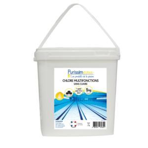 GALETS DE CHLORE MULTIFONCTIONS SANS CUIVRE 250 GR PAR 5 KG