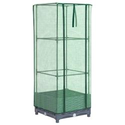 Helloshop26 - Jardinière bac lit surélevé plantes fleurs terrasse jardin surélevée avec housse aspect rotin 40 x 40 x 123 cm Blue 02_0038771 - 30_0