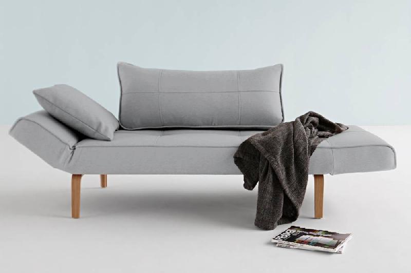 Canapé design convertible Innovation Living Zeal Bow - Lit 200x70 cm - Tissu Soft Pacific Pearl_0