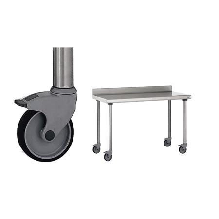 Kit 4 roues - Pour tables avec piètements ronds_0