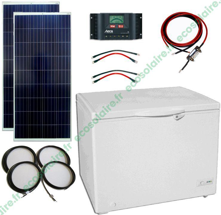 Kit conservateur solaire bahut 200 litres - 12V - nécessite 2 batteries de 230Ah à monter en parallèle_0