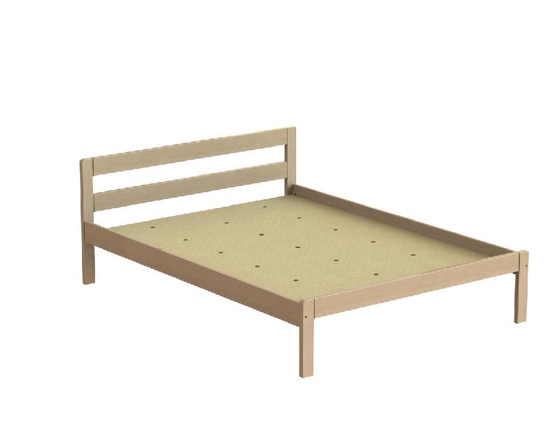 LIT NOVA TÊTE 2 TRAVERSES SOMMIER AGGLO 140X190 9680 NATUREL - MANUTAN COLLECTIVITÉS