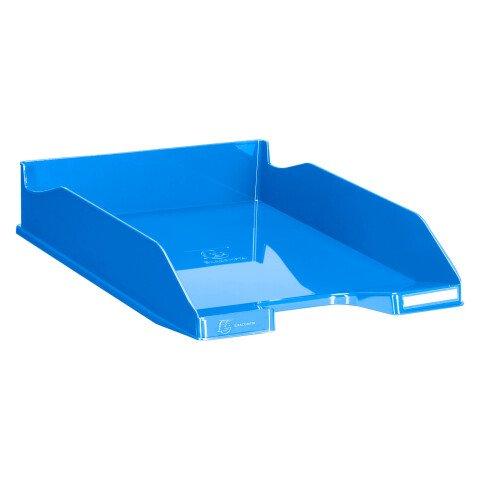 LOT DE 6 - CORBEILLE À COURRIER EXACOMPTA COMBO 2 IDERAMA BLEU GLACÉ