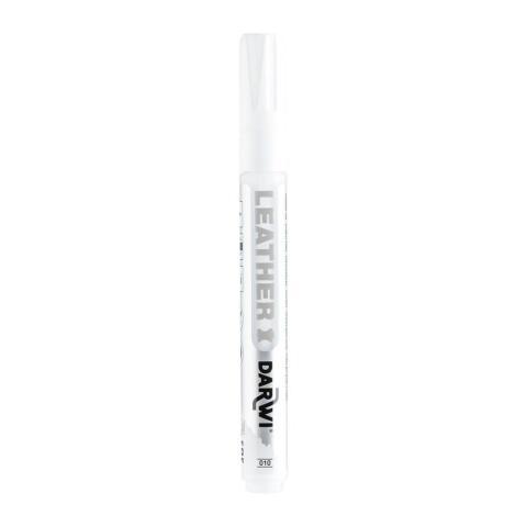 LOT DE 6 - DARWI MARQUEUR PEINTURE SUR CUIR POINTE CONIQUE FINE 2MM - BLANC