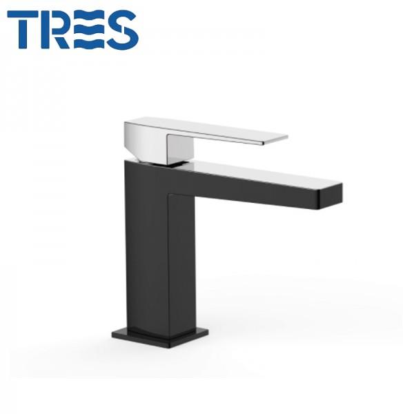 MITIGEUR LAVABO NOIR CHROME - TRES 20210301NE