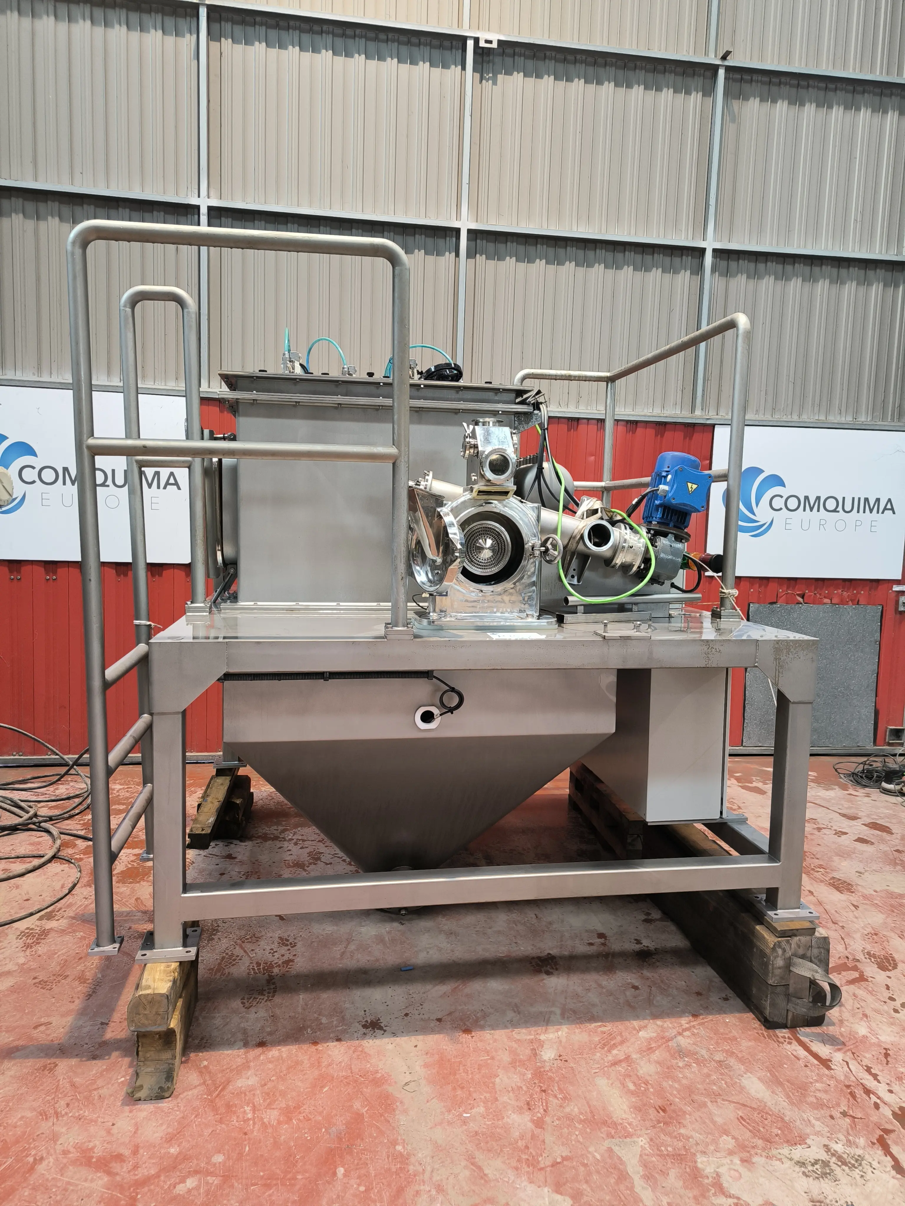 Moulin à broches attp k-160 inox skid 316 + filtre à manchon + trémie d'occasion - C8380_0