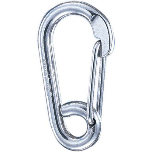 MOUSQUETON POMPIER SYMÉTRIQUE 60MM ACIER INOX - CMU 120KG - GODET