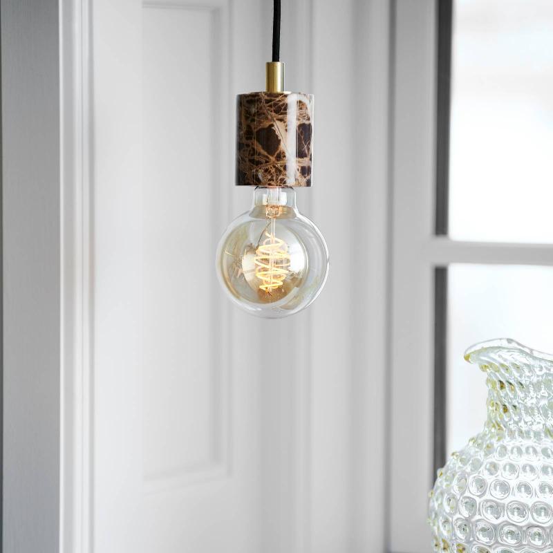 NORDLUX SUSPENSION SIV AVEC CYLINDRE EN MARBRE, MARRON