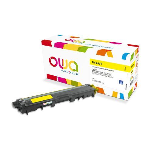 Owa toner compatible Brother TN-243 jaune K18600OW - remanufacturé - 1000 pages - certifié DIN33870-2 et ISO/IEC 19798_0