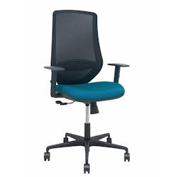 Piqueras y Crespo Silla Mardos sincro malla negra bali verde petróleo brazo regulable - bleu multi-matériau 392SM840B429B10B68R65_0