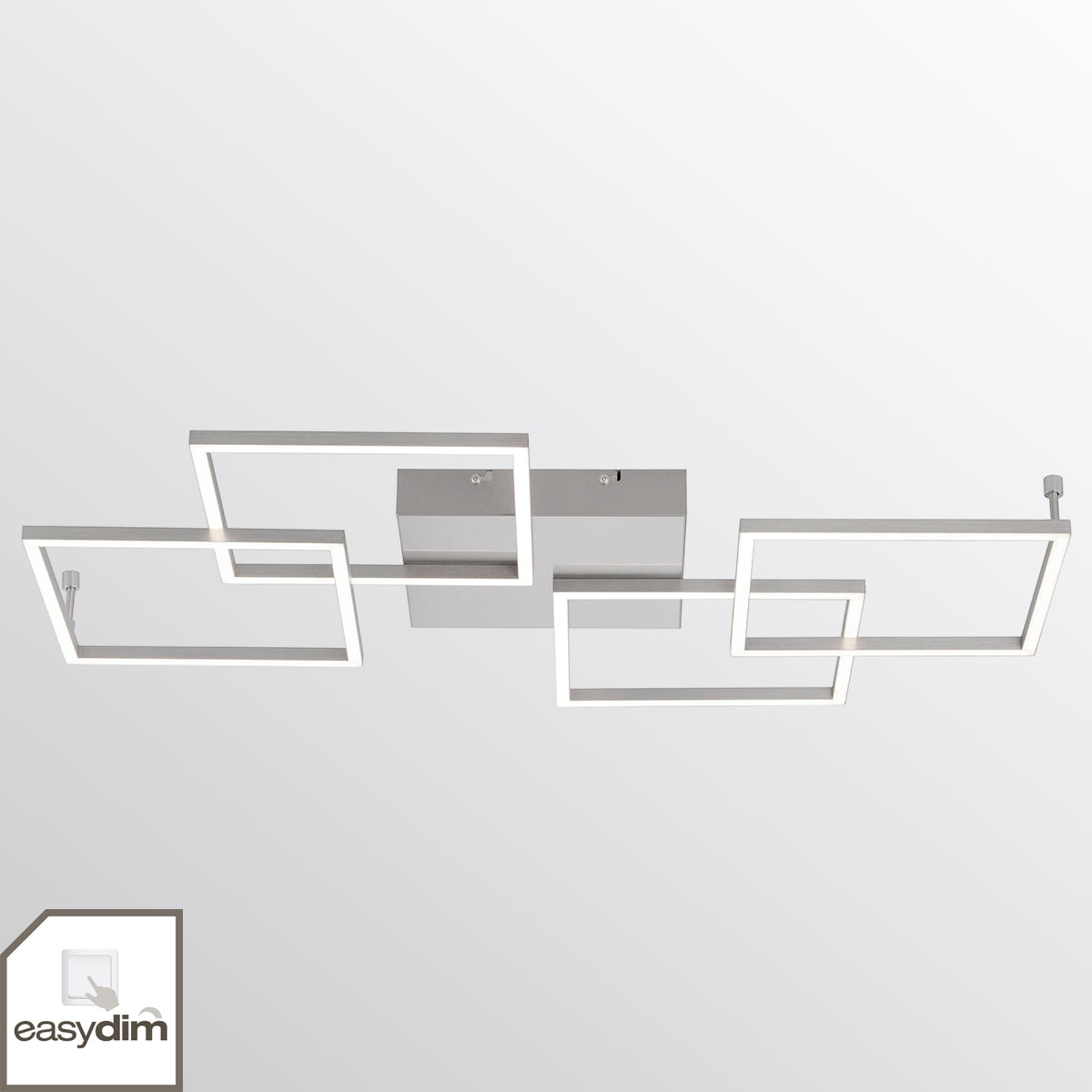 PAUL NEUHAUS PLAFONNIER LED INIGO, 80 CM, À 4 LAMPES, INTENSITÉ VARIABLE