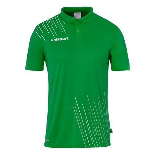 POLO POLYCOTON - UHLSPORT - SCORE 26 VERT/BLANC