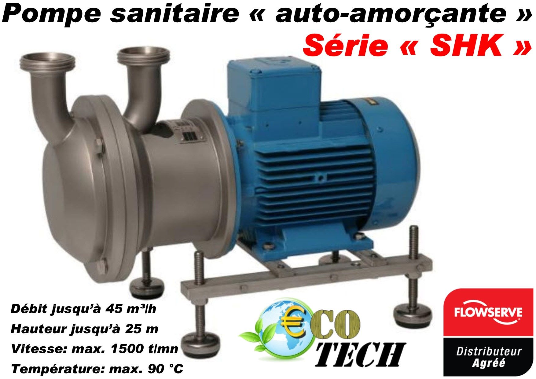 Pompe Flowserve SIHI SHK - Sanitaire monocellulaire auto-amorçante pour brasserie, laiterie et eaux stériles_0