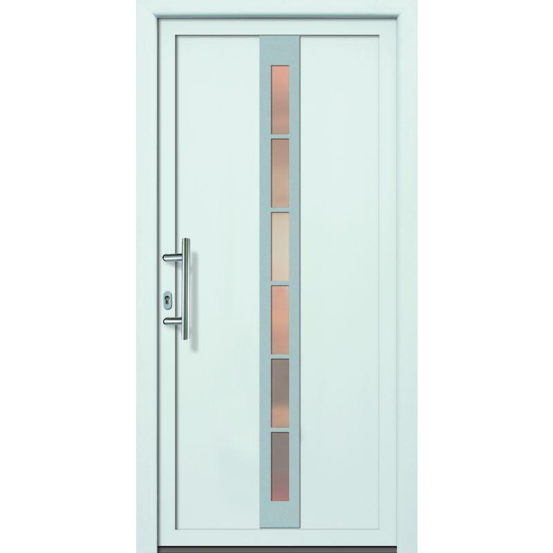 PORTES D'ENTR‚E CLASSIQUE MODŠLE 38, INT‚RIEUR: BLANC, EXT‚RIEUR: BLANC LARGEUR: 98CM, HAUTEUR: 200CM, SENS D'OUVERTURE: TIRANT GAUCHE