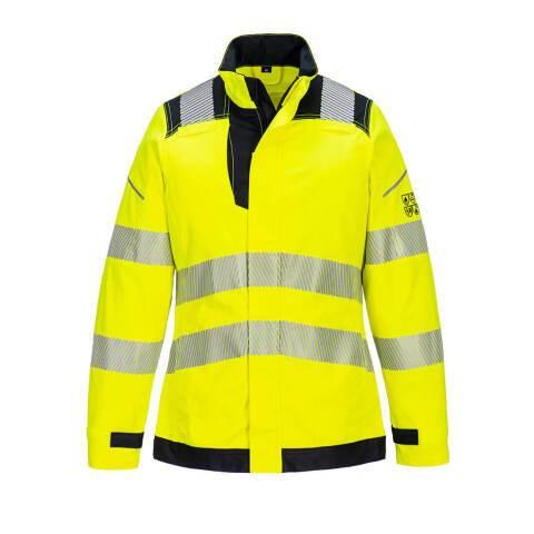 PORTWEST FR715 VESTE DE TRAVAIL FEMME MODAFLAME PW3 HV JAUNE/NOIR - TAILLE L