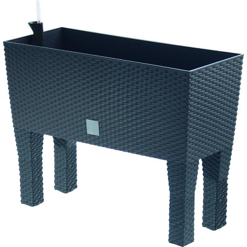 Prosperplast - Jardinière Rato 72 L avec arrosage, ocre foncé, 80x33x65 cm, avec pieds - marron plastique 178901_0