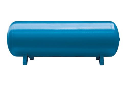 Réservoir d'air comprimé horizontal avec support de fixation - Port BSPP, RAL 5015 - Pirtek, capacités de 5 à 3000 litres_0