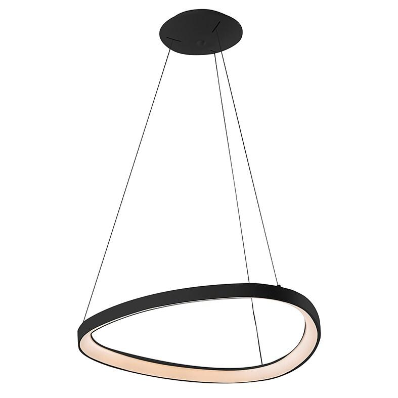 ROSSINI ILLUMINAZIONE Lotus Led Suspension 48W 3000K Noir - Plafonnier Asymétrique Moderne Ip20 Cri80 Dimmable - Groupe Rossini - noir LOU002N_0