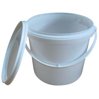 SEAU PLASTIQUE AVEC COUVERCLE, 10 LITRES