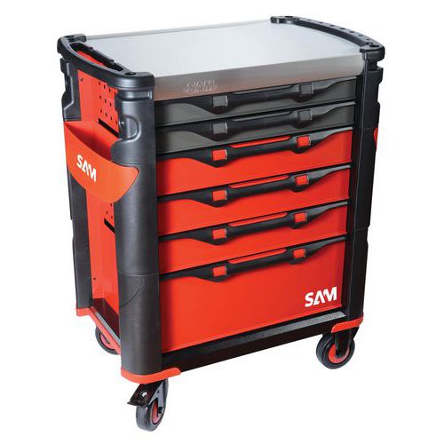 SERVANTE 6 TIROIRS COMPOSITION 135 OUTILS - SAM