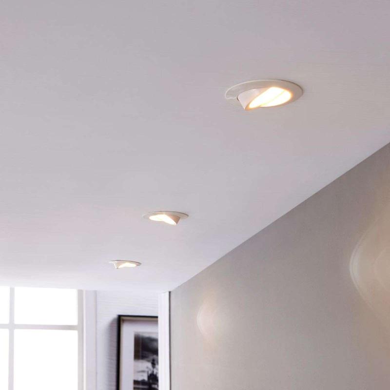 LINDBY SPOT ENCASTRÉ LED ANDREJ, ROND, BLANC, LOT DE 3