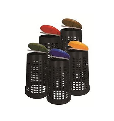 Supports pour sacs poubelle eco plastique - 217001 - conique en PP injecté - 110L à 130L_0