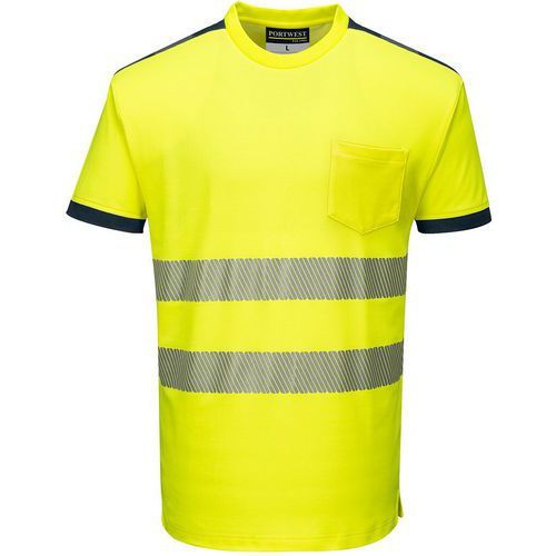 T-SHIRT HAUTE-VISIBILITÉ PW3 T181 BLEU/JAUNE XL - PORTWEST