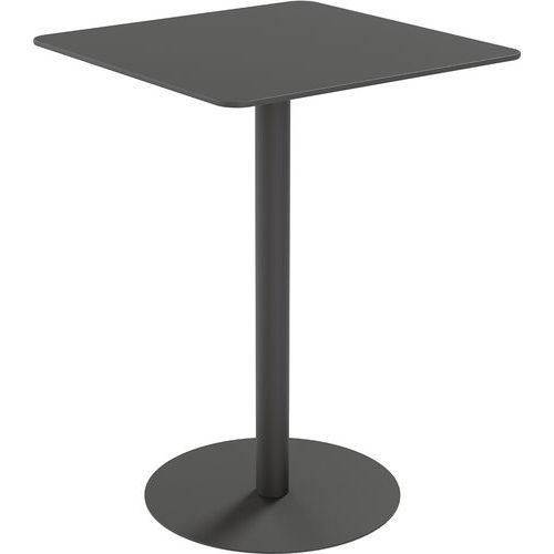 TABLE D'EXTÉRIEUR CROSS CARRÉE 80X80CM H110CM - PLATEAU NOIR - MEET BY PAPERFLOW