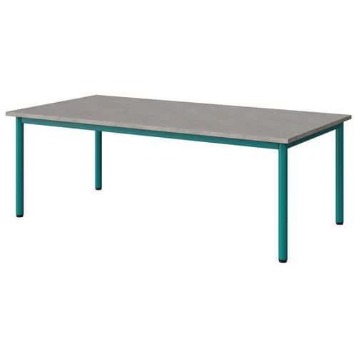 TABLE MALIBU 160X80 T2 4P STRA ABS BÉTON F186/BLEU 5018