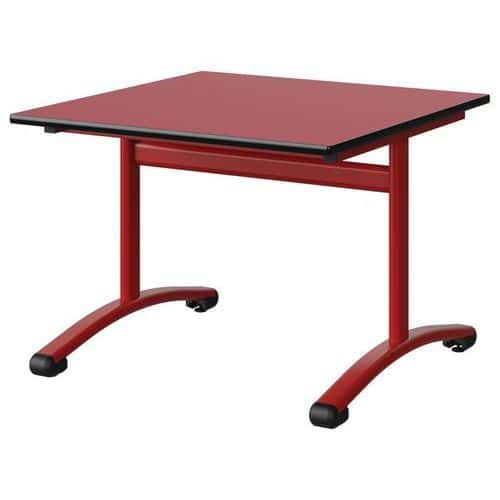 TABLE MALIBU 80X80 T3 DL STR ANTIB ROUG U321/NOIR ROUGE 3020