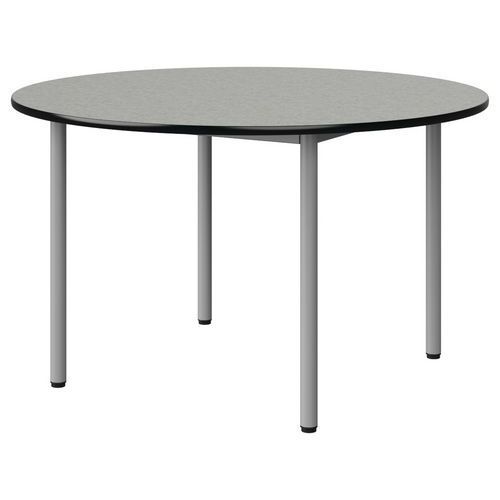 TABLE MALIBU Ø120 T5 4P STRA ISOSON GRIS 1400/NOIR GRIS 9006