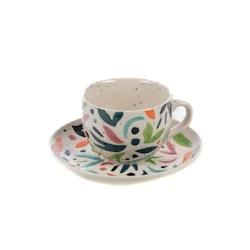 Tasse à thé St Amalia x4 -  Blanc Rond Grès Amadeus 9x14.5 cm - blanc Grès 3520071928449_0