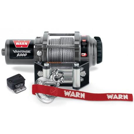 Treuil Warn Vantage 2000 CE - 12 volts avec câble acier - Traction jusqu'à 907 kg pour quad, buggy, SSV_0