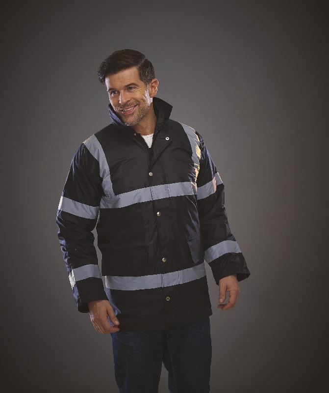 Veste de sécurité Yoko - Réf: YHVP301 - Imperméable et coupe-vent avec capuche intégrée_0