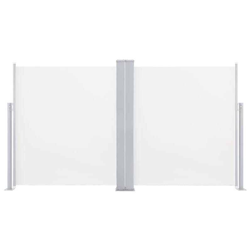 VidaXL Ausziehbare Seitenmarkise Doppelt 170 x 600 cm Creme - beige 48467_0