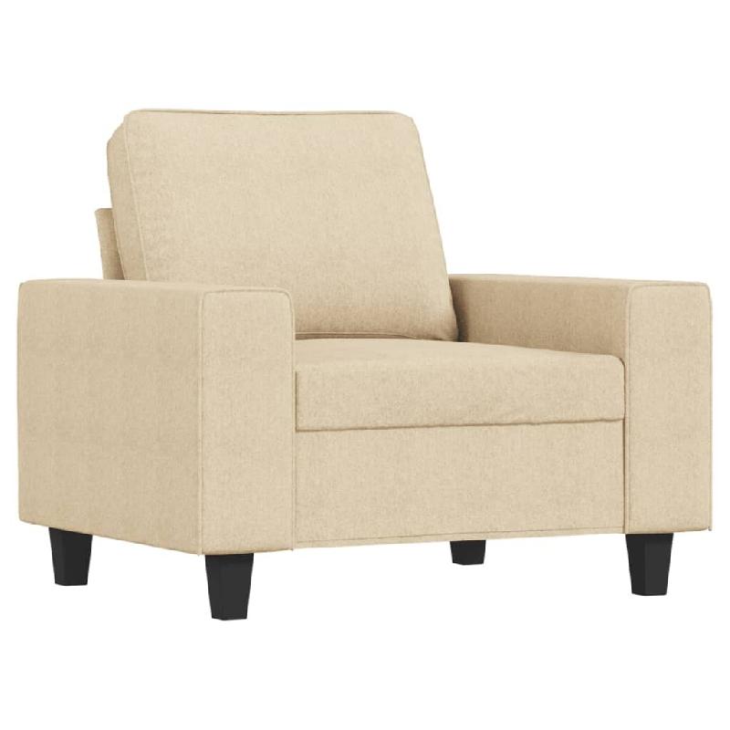 VidaXL Fauteuil Crème 60 cm Tissu Modèle Flex Plus - Matériau naturel 359377_0