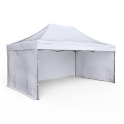 Assalit-Jean Tente pliante Barnum Aluminium 300x450cm - Blanc + 3 murs offerts - blanc SL3X450+3M17_0