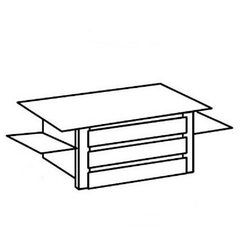 Bloc 3 tiroirs intérieurs Malta - Pour armoire largeur 80 cm - Panneaux de particules finition linegrey_0