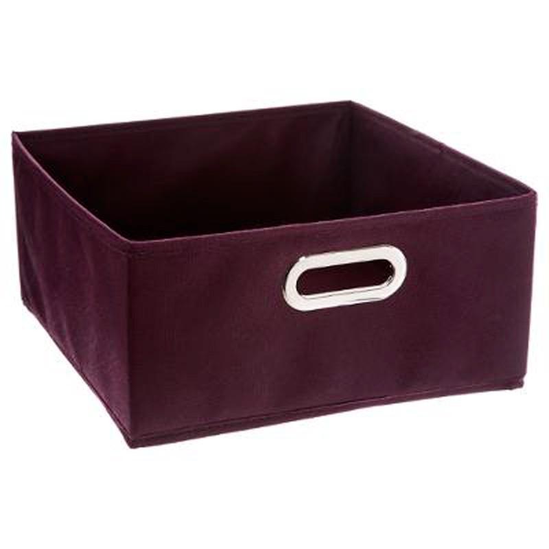 Boîte de rangement pliable premium 15x31cm aubergine - Paris Prix - Pratique et astucieuse_0