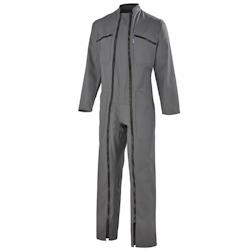 Cepovett - Combinaison de travail 2 Zip coton majoritaire Essentiels Gris Acier Taille L - L gris 3184377918322_0