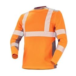Cepovett - Tee-Shirt manches longues Fluo Safe Orange / Gris Taille 2XL - XXL 3603623484669_0