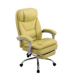 CLP Fauteuil de bureau Troy en tissu avec repose-pieds Vert - vert textile 191697234_0