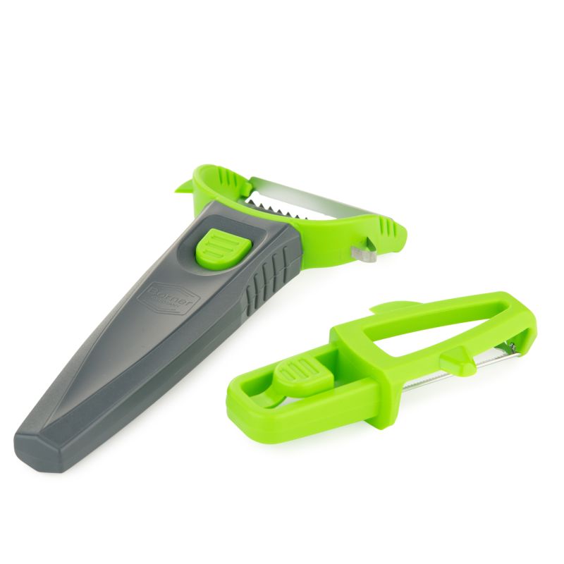 Éplucheur multi-peeler Boerner - lame ondulée en acier inoxydable - embouts interchangeables_0