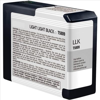 Cartouche d'encre pigmentaire Epson - Light Light Black - 80ml - pour traceur Stylus Pro 3800/3880_0