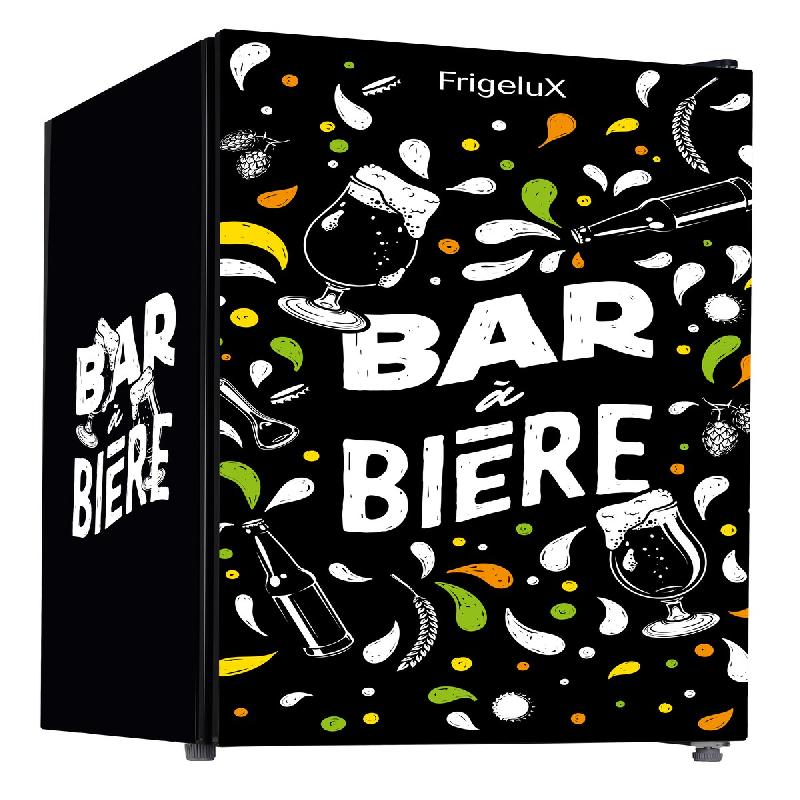FrigeluX Bar à bière, 88 L net, Classe énergétique E, design unique 'Bar à bière' BAB89NEG - multicolore 3541362506085_0