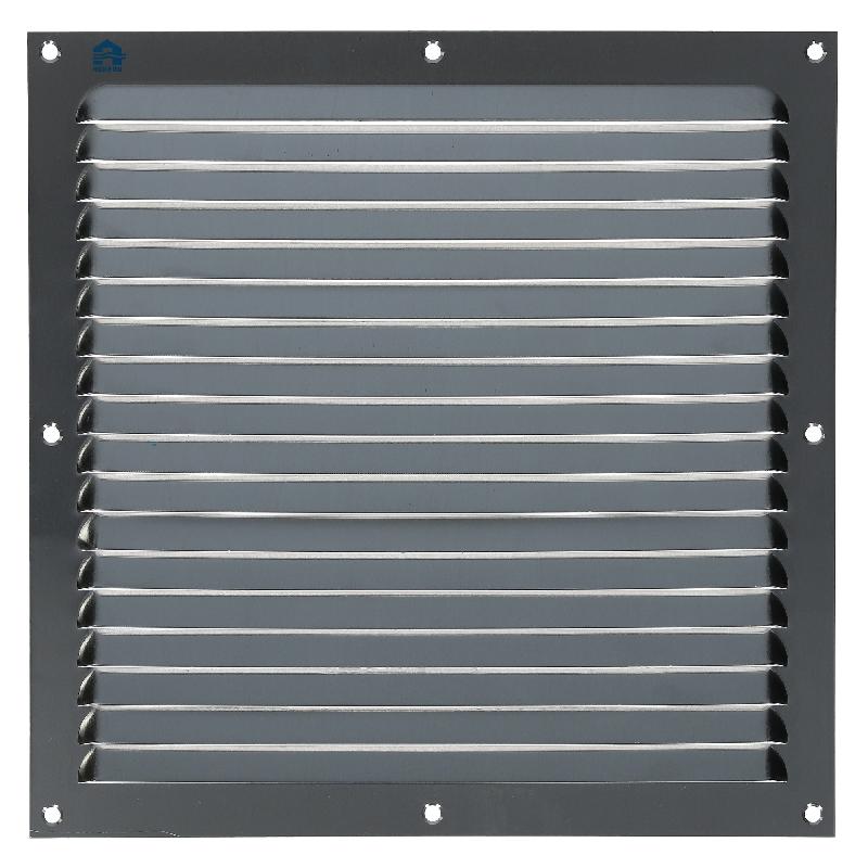 Grille estampée 436 largeur 250mm hauteur 250mm anodisé argent - RENSON - 16262 - 486424_0